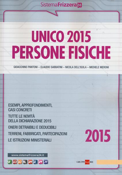 Unico 2015. Persone fisiche - copertina