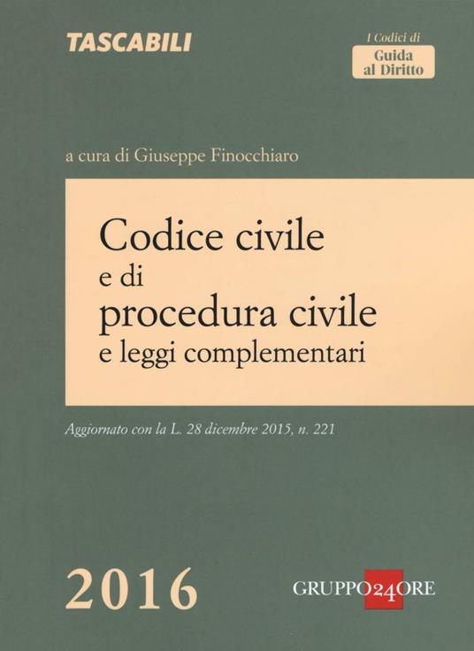 Codice civile e di procedura civile e leggi complementari - copertina