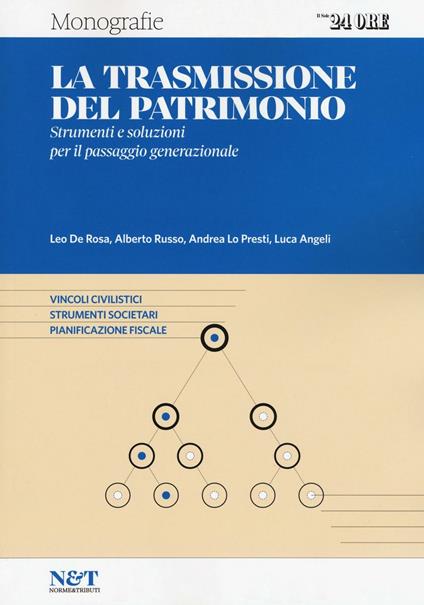 La trasmissione del patrimonio. Strumenti e soluzioni per il passaggio generazionale - Leo De Rosa,Alberto Russo,Andrea Lo Presti - copertina