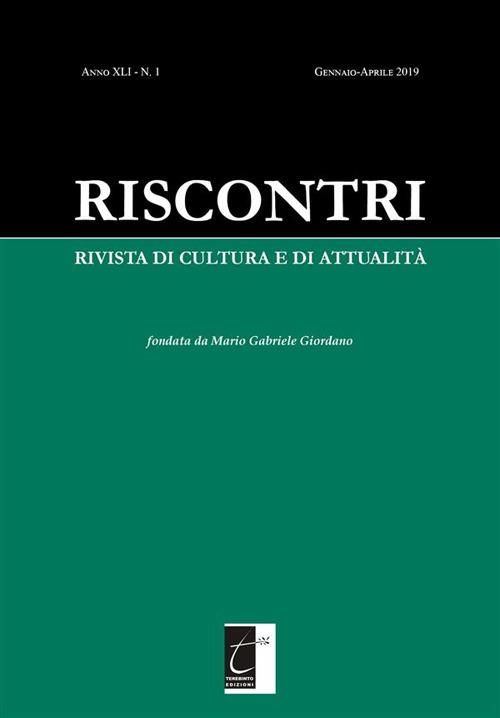 Riscontri. Rivista di cultura e di attualità (2019). Vol. 1 - Riscontri - ebook