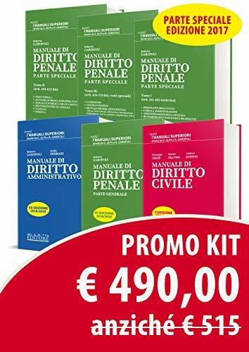 Kit 3 manuali superiori: Manuale di diritto civile-Manuale di diritto penale parte generale-Manuale di diritto penale parte speciale 2017 - copertina