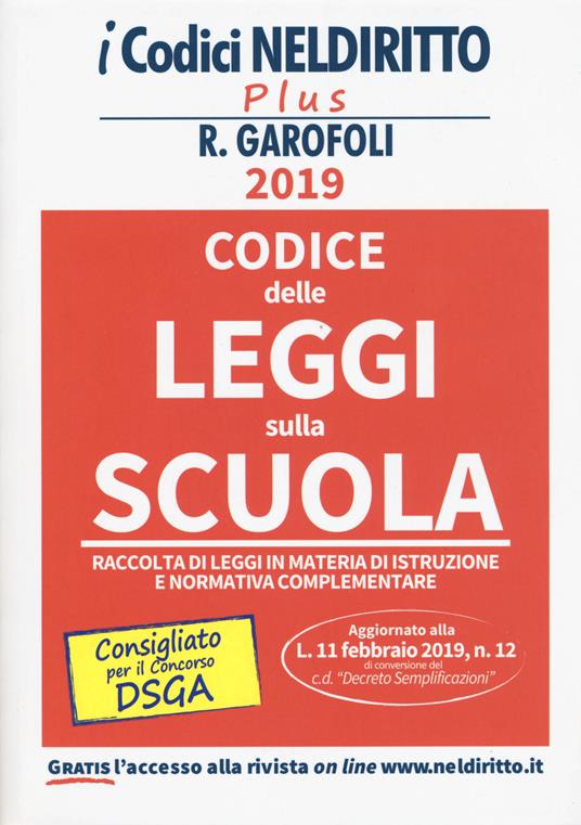 Codice delle leggi sulla scuola - Federica Gaia Corbetta - copertina