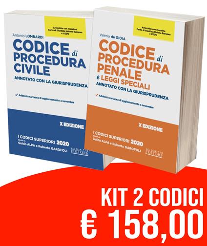 Kit Codici Esame Avvocato 2020: Codice civile-Codice di procedura penale e leggi speciali. Annotato con la giurisprudenza - Roberto Garofoli,Maria Iannone - copertina