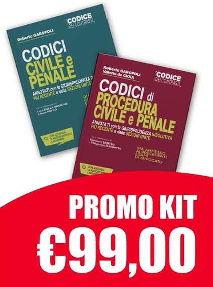 Kit Codici Esame Avvocato 2020: Codice civile e penale-Codice procedura civile e procedura penale annotati con la giurisprudenza - Roberto Garofoli,Valerio De Gioia - copertina