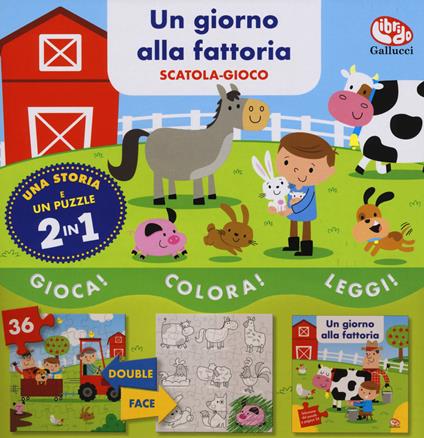 Un giorno alla fattoria. Scatola gioco. Ediz. a colori. Con puzzle - Danielle Patenaude,Jonathan Miller - copertina