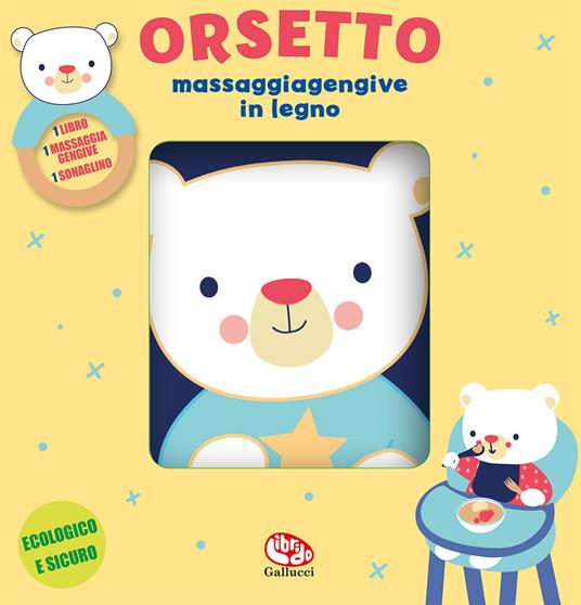 Orsetto. Libri di stoffa con massaggiagengive in legno. Ediz. a colori. Con gadget - Francesca Ferri - copertina