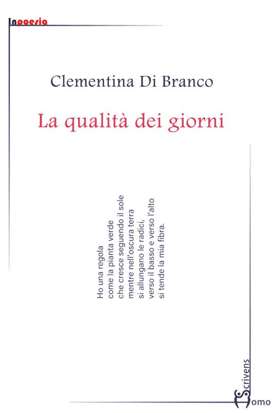 La qualità dei giorni - Clementina Di Branco - copertina