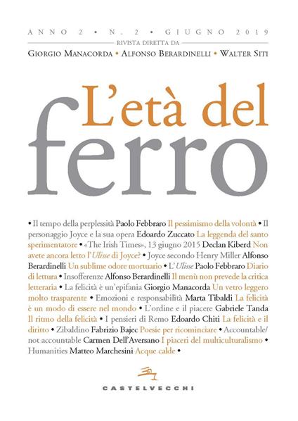 L'età del ferro (2019). Vol. 2 - copertina