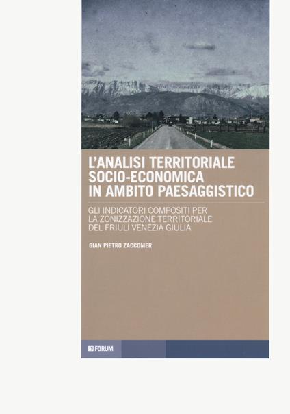 L'analisi territoriale socio-economica in ambito paesaggistico. Gli indicatrori compositi per la zonizzazione territoriale del Friuli Venezia Giulia - Gian Pietro Zaccomer - copertina