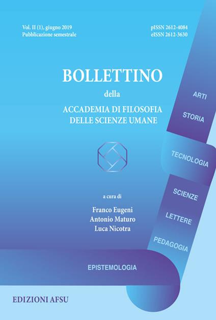Bollettino della Accademia di filosofia delle scienze umane (2019). Vol. 2\1 - copertina