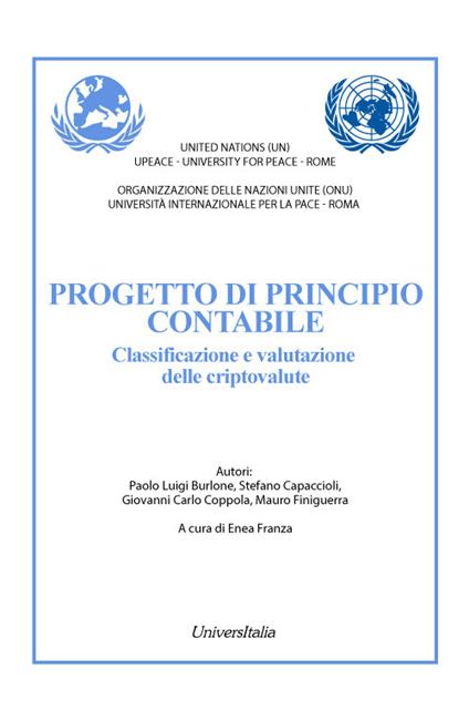 Progetto di principio contabile. Classificazione e valutazione delle criptovalute - Paolo Luigi Burlone,Stefano Capaccioli,Giovanni Carlo Coppola - copertina