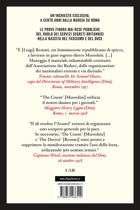 Nero di Londra. Da Caporetto alla marcia su Roma: come l'intelligence militare britannica creò il fascista Mussolini - Mario José Cereghino,Giovanni Fasanella - 4