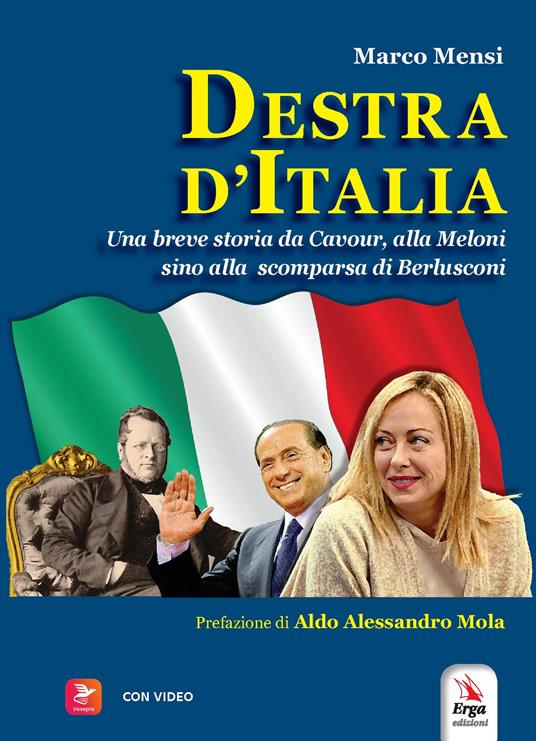 Destra d'Italia. Una breve storia da Cavour alla Meloni sino alla scomparsa di Berlusconi. Con video - Marco Mensi - copertina