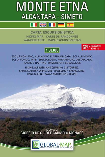 Monte Etna. Carta escursionistica 1:50.000 (cm 97x67) - copertina