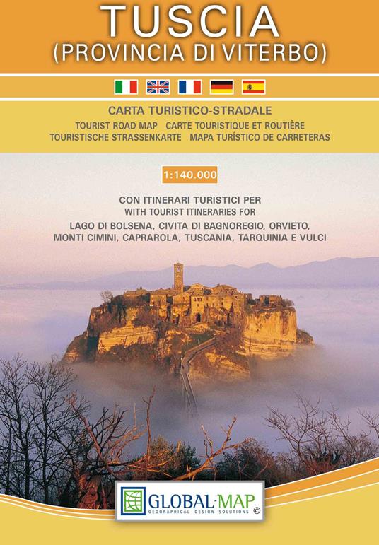 Tuscia. Carta turistico-stradale 1:140.000 - copertina