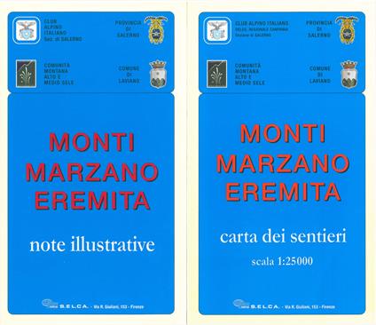 Monti Marzano Eremita. Note illustrative. Con carta dei sentieri 1:25.000 - copertina