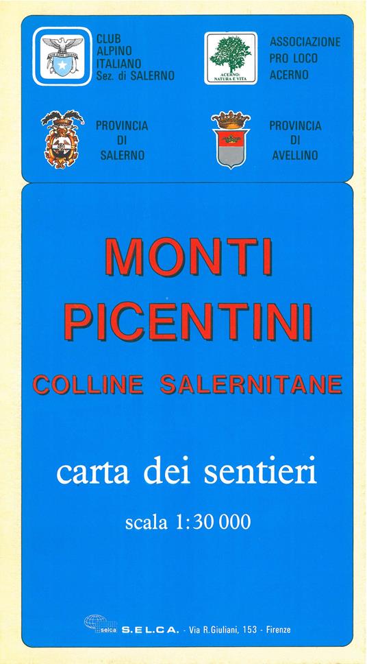 Monti Picentini. Colline salernitane. Carta dei sentieri 1:30.000 - copertina