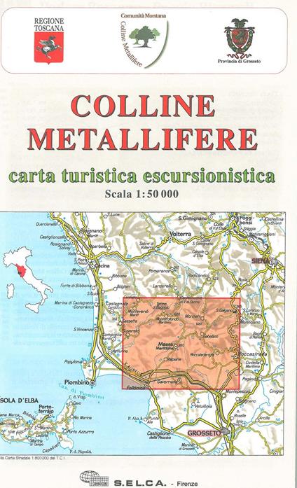 Colline metallifere. Carta turistica escursionistica 1:50.000 - copertina