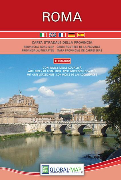 Roma. Carta stradale della provincia scala 1:150.000 (87,5 x 69 cm) - copertina