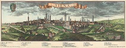 Veduta di Siena. Probst XVIII secolo (carta murale anticata in canvas cm 99x38) - copertina