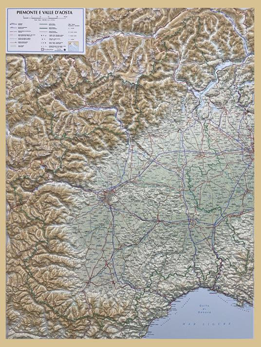 Piemonte 1:350.000 (carta in rilievo senza montatura) - Global Map S.r.l. - copertina