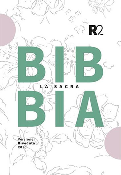 Bibbia R2. Versione riveduta 2020. Ediz. tascabile verde/rosa «fiori» - copertina