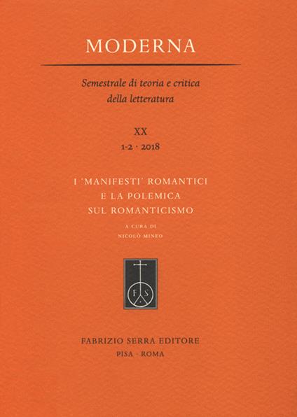 I 'manifesti' romantici e la polemica sul Romanticismo - copertina