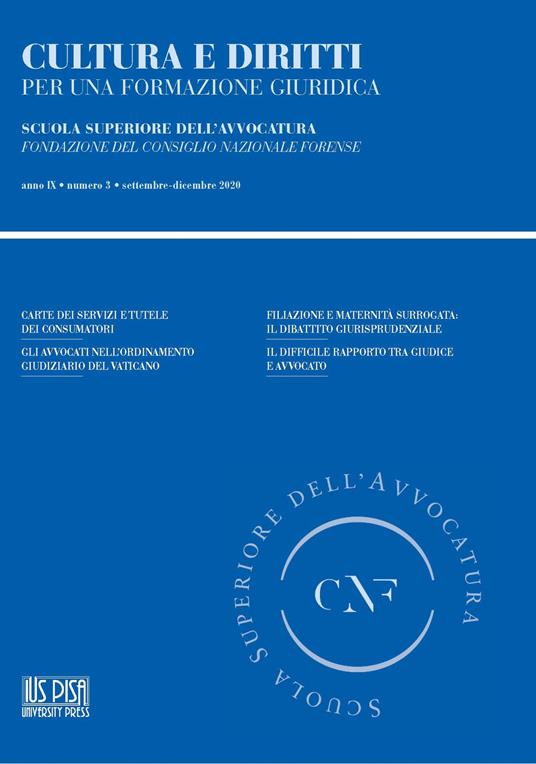 Cultura e diritti. Per una formazione giuridica (2020). Vol. 3 - copertina