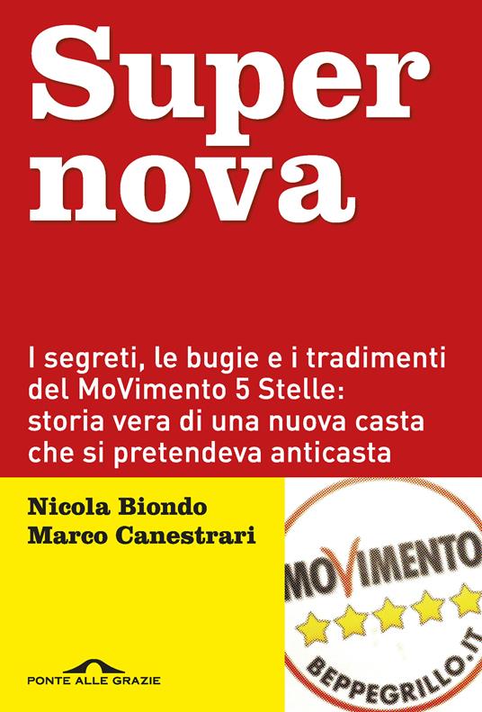 Supernova. I segreti, le bugie e i tradimenti del MoVimento 5 stelle: storia vera di una nuova casta che si pretendeva anticasta. Nuova ediz. - Nicola Biondo,Marco Canestrari - copertina