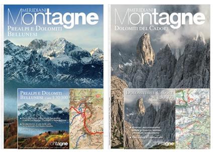 Prealpi Bellunesi-Dolomiti di Cadore. Con 2 Carta geografica ripiegata - copertina