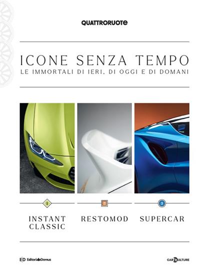 Quattroruote. Icone senza tempo. Le immortali di ieri, di oggi e di domani. Instant classic-Restomod-Supercar - copertina