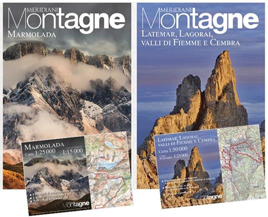 Marmolada- Latemar, Lagorai, Valli di Fiemme e Cembra. Con Carta geografica ripiegata - copertina