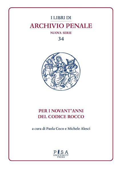 Per i novant'anni del Codice Rocco - copertina