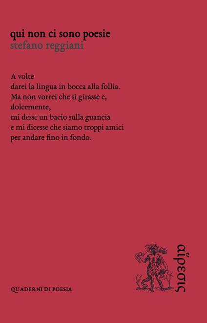 Qui non ci sono poesie - Stefano Reggiani - copertina