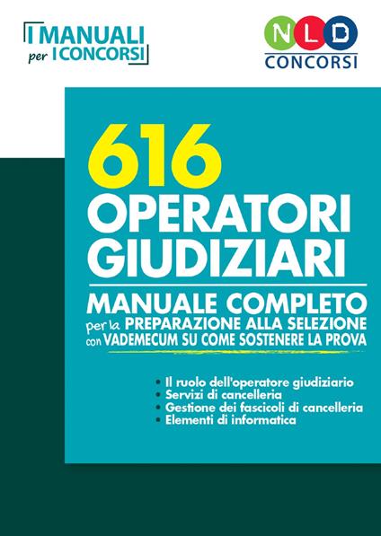 Manuale completo 616 operatori giudiziari - copertina