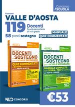 Concorso 119 docenti Valle d'Aosta. 58 posti Sostegno. Manuale + Quiz