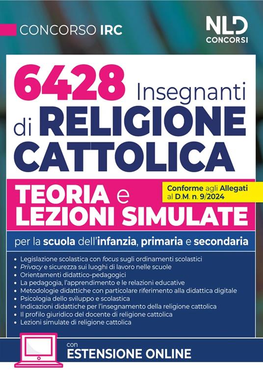 Concorso 6428 Insegnanti Religione Cattolica. Teoria e lezioni simulate. Per la Scuola dell'infanzia, primaria e secondaria. Con espansione online - copertina