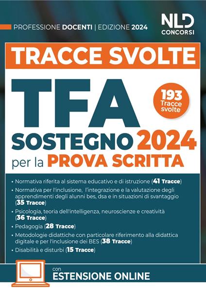 Tracce Svolte. TFA. Docenti di sostegno 2024 per la prova scritta. Con espansione online - copertina