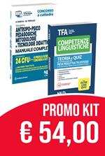 Concorso scuola 2020 kit: Discipline antropo-psico-pedagogiche, metodologie e tecnologie didattiche. Manuale completo per il conseguimento di 24 CFU e pela 2ª prova scritta concorso a cattedre-TFA. Competenze linguistiche. Teoria e quiz per la preparazione alla prova preselettiva. TFA sostegno