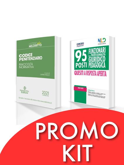 Kit 95 funzionari giuridico-pedagogico. Manuale completo per le prove scritte + Codice penitenziario - copertina