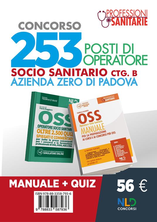 Concorso 253 OSS Azienda Zero Padova. Manuale completo + quiz per il concorso - copertina