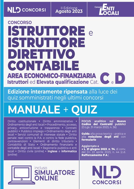 Istruttore e istruttore direttivo contabile. Area economico-finanziaria negli Enti Locali Cat. C e D - copertina