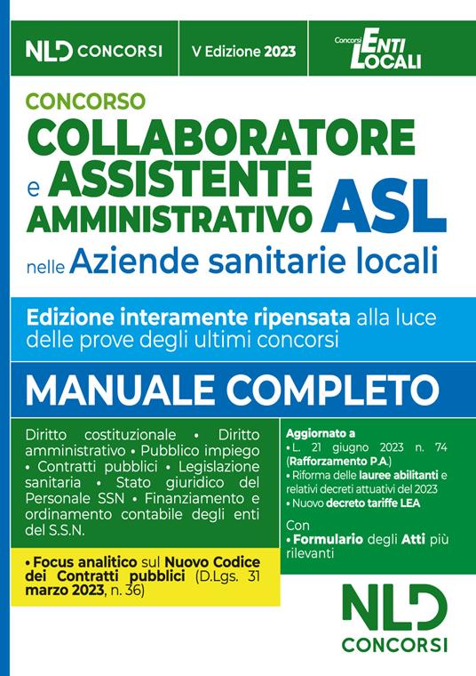 Collaboratore e assistente amministrativo Asl. Quiz Completo - copertina