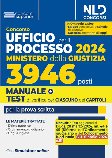 Concorso Ufficio del processo 3946 posti (UPP) Ministero della Giustizia 2024 - copertina