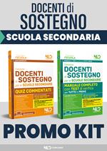 Concorso docenti di sostegno per le scuole secondarie: Manuale con teoria e test di verifica per la prova scritta-Quiz commentati di verifica