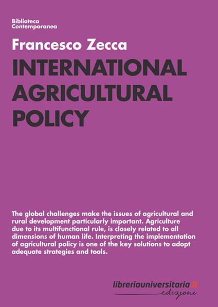 International agricultural policy - Francesco Zecca - copertina