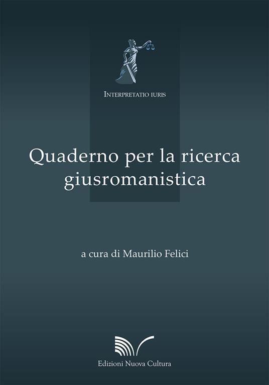 Quaderno per la ricerca giusromanistica - copertina