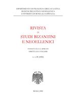 Rivista di studi bizantini e neoellenici. Ediz. anastatica (1992). Vol. 29