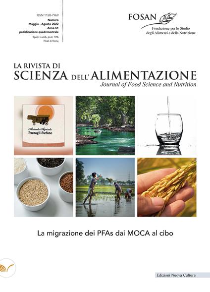 La rivista di scienza dell'alimentazione (2022). Vol. 2 - copertina