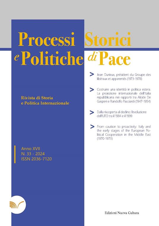 Processi storici e politiche di pace (2024). Vol. 33 - copertina